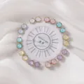 Colorful floral head pins set decorative brooch pins dress fixing needles for women - Cat Eye Stone Pin 20pcs