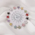 Colorful star head pins sewing pins clothing positioning pins decorative brooch pins disc set - Starfish Pin 15pcs