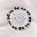 Elegant black gold brooch pins set for women clothing anti-glare collar decorative pins. - Black Combination Pin 20pcs