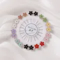Colorful flower head pins brooch wheel set for sewing dress scarf fixing decorative tool - Five Petal Flower Pin 20pcs