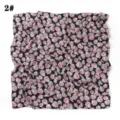 Floral print chiffon square scarf 90cm black pink hair scarf elegant head wrap accessory - Red Gold Flower