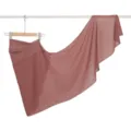 Gonna a portafoglio in chiffon rosa antico con dettagli paillettes scintillanti, sciarpa. - Toffee
