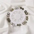 Decorative brooch pins set, vintage flower pearl scarf safety pins for women apparel styling. - Metal Pearl