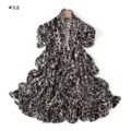 Leopard and snakeskin print long scarf soft elastic mercerized cotton fabric detail view - Style 12