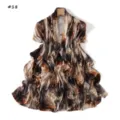 High elasticity mercerized cotton long scarf with animal print design for women fashion. - Style 18