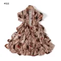 High elasticity printed mercerized cotton long scarf shawl, soft and stylish accessory. - Style 22