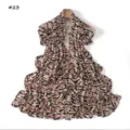 Women fashion long scarf stretch mercerized cotton animal print lightweight breathable neck wrap - Style 23