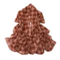 Summer college style plaid printed scarf chiffon long shawl beach towel hijab women - Anchor Red Plaid
