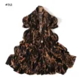 Stylish snake print long scarf for women, soft elastic mercerized cotton fashion shawl. - #32