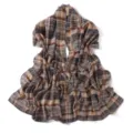 Summer academic style plaid printed chiffon scarf shawl air conditioning towel beach - Blue Beige Orange Plaid