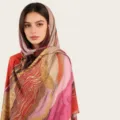 Femme écharpe coton mercerisé impression aquarelle cravate châle long plage foulard - C28