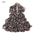 Stylish tie-dye leopard print draped scarf shawl, soft elastic fabric for women daily wear. - 180cm / Gray Orange Tie-Dye