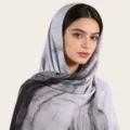 Foulard hijab châle en coton mercerisé tie-dye aquarelle pour femmes voyage plage élégant - C33