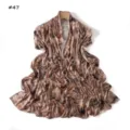 High stretch printed mercerized cotton long scarf with trendy abstract animal pattern. - 180cm / Style 47