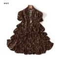 Leopard print stretch cotton long scarf shawl fashion accessory for women daily wear - 180cm / Style 49
