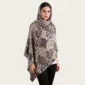 Femme Leopard Zebre Imprime Foulard Soie Coton Tie Dye Chale Plage Voyage Mode Chic - C39
