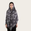 Femme noir et blanc cravate colorant imprimé modal écharpe châle hijab voyage mode - C45