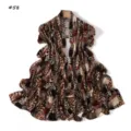 Leopard snakeskin print long scarf elastic mercerized cotton jersey fashion shawl wrap for women - 180cm / Style 58