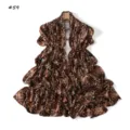 Leopard print stretch mercerized cotton long scarf soft fashion shawl neckerchief - 180cm / Style 59