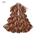 Leopard print mercerized cotton long scarf elastic fashion shawl for women and daily wear - Style 60