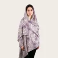 Femme violet aquarelle tie-dye coton mercerisé long foulard châle couvre-chef - C57