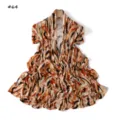 Fashion animal print long scarf, soft elastic mercerized cotton fabric, elegant women shawl. - Style 64