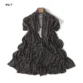 Leopard print snakeskin pattern mercerized cotton stretch long scarf SKU item variant - Style 67