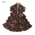Leopard print stretch mercerized cotton scarf elegant long shawl fashion accessory - Style 68
