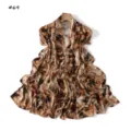 Long printed scarf with leopard and snakeskin pattern, soft elastic fashion shawl for women. - Style 69