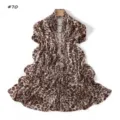 Leopard print high elastic stretch scarf women fashion drape shawl soft mercerized cotton fabric - Style 70