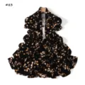 Black long scarf with gold bokeh dot print, soft elastic mercerized cotton fashion wrap. - Style 83 / 180cm