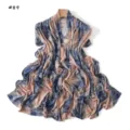 High stretch modal cotton printed long scarf stylish tie dye soft fashion accessory - Style 89 / 180cm