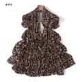 Fashionable leopard print stretch mercerized cotton long scarf, elegant and soft drape accessory. - Style 99 / 180cm