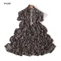 Leopard print elastic mercerized cotton long scarf fashion accessory for women style 100. - 180cm / Style 100
