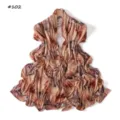 High stretch modal abstract print long scarf #102, soft fashionable artistic shawl - 180cm / Style #102