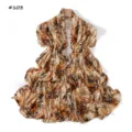High elasticity printed mercerized cotton long scarf with leopard and snake skin pattern. - 180cm / Style #103