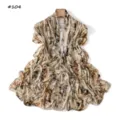 High elasticity printed mercerized cotton long scarf shawl, stylish floral wrap for women. - 180cm / #104