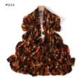 Fashion leopard print long scarf, high elasticity smooth mercerized cotton fabric accessory. - 180cm / Style #111
