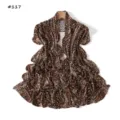 Leopard print scarf, stylish cotton blend fashion shawl, elegant women accessory variant. - 180cm / #117