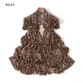 Fashionable leopard snakeskin print mercerized cotton long scarf elegant women wrap - 180cm / Style #119