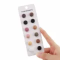 12Pcs Calamite Hijab Colorate spille magnetiche clip per sciarpa bottoni anti-abbagliamento - Sferico Ondulato / 12 Pezzi
