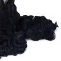 Dark blue crinkled sheer scarf elegant lightweight long stole summer beach shawl - Deep Sea Blue