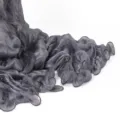 Grey pleated ruffled chiffon scarf solid color lightweight fashion neck wrap elegant shawl. - Galaxy Grey