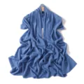 Lightweight blue chiffon scarf detail showing soft draped texture and elegant summer style. - Cloisonné