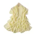 Light yellow chiffon long scarf for women, elegant drape, soft breathable summer sun protection shawl. - Lolly Yellow