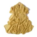 Yellow chiffon long scarf elegant solid color casual lightweight shawl versatile drape wrap - Jasmine Yellow