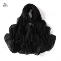 Black glitter stripe scarf lightweight fashion shawl casual long neck wrap for women daily wear - Pattern #1