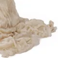 Solid color pleated crinkle scarf detail, elegant lightweight textured fashion shawl. - Cheese White