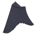 Dark grey crystal linen hijab with rhinestone circle patterns and soft brim design detail. - Premium Grey