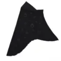 Black rhinestone embellished pullover hijab crystal linen fashion head cover for Muslim women - Versatile Black